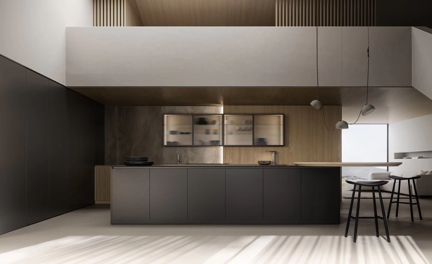 Arke Collection - Contemporary wood and lacquer kitchen cabinets for Vancouver residences