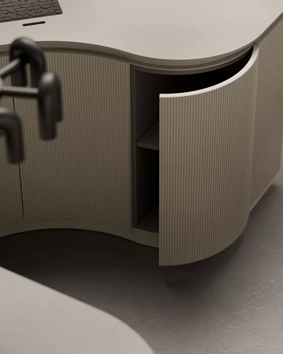 Pedini Vancouver Arke Shape Drawer cabinetry gallery image