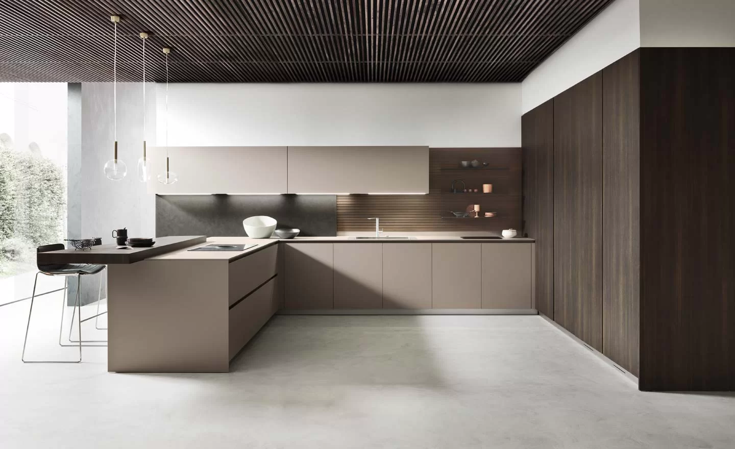Moka Collection - Minimalist Modern Italian Kitchen Cabinets in a West Vancouver home